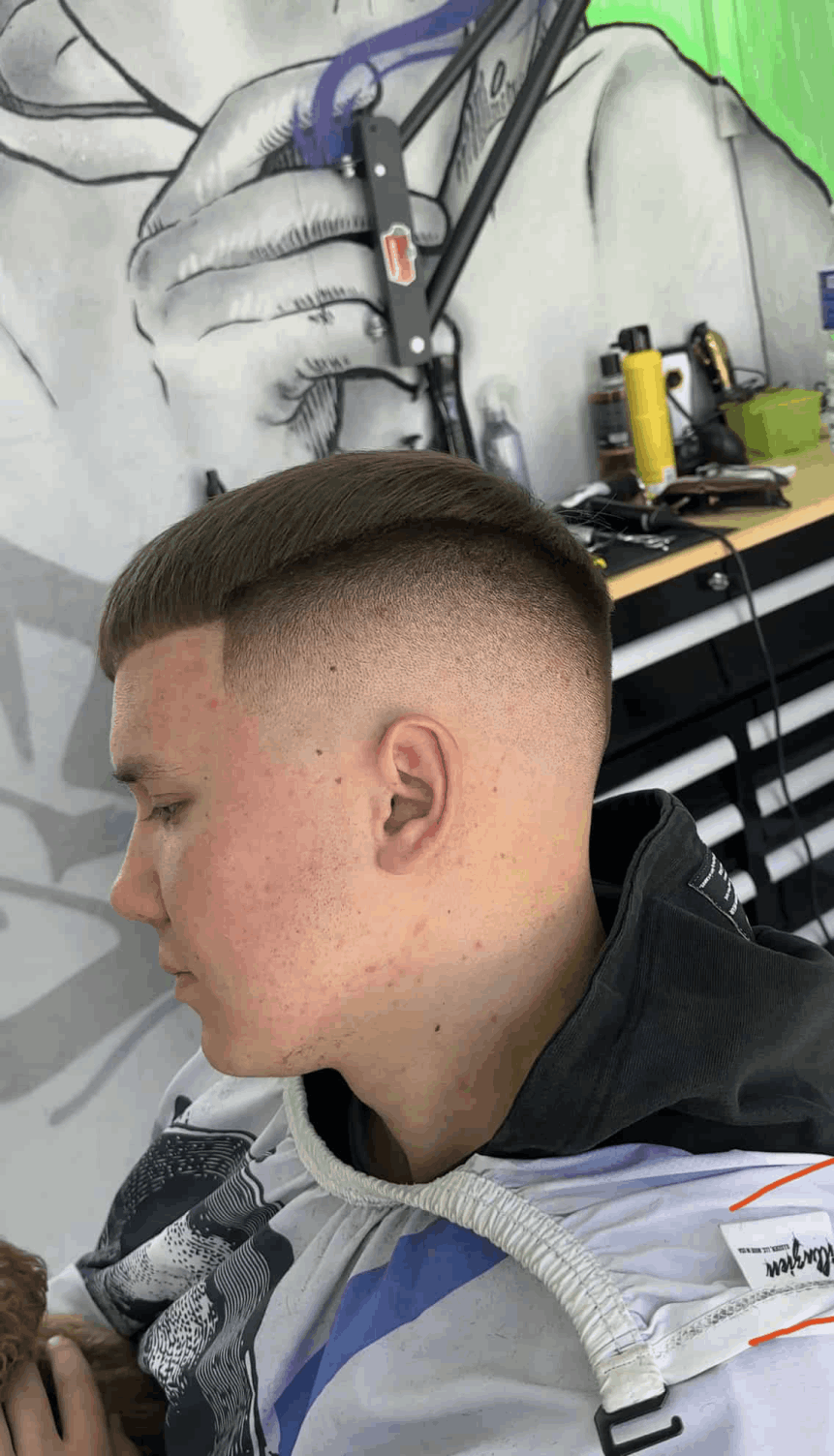 Profesionalus vyriškas skin fade kirpimas Kaune